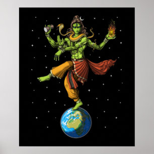 Alien Hindu Lord Shiva  Poster