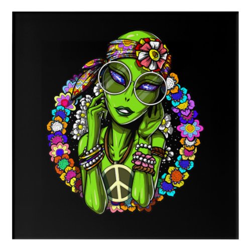 Alien Hippie Acrylic Print