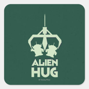 Alien Hug Square Sticker