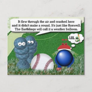 Alien humor postcard