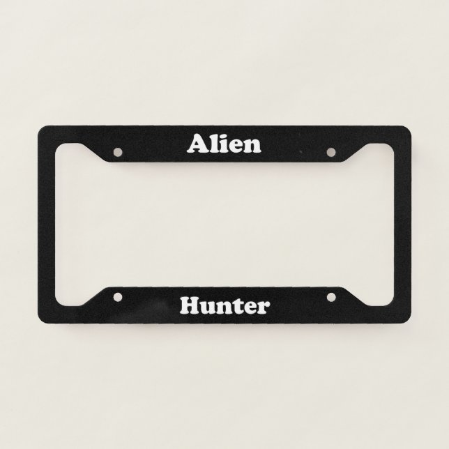 Alien Hunter License Plate Frame (Front)