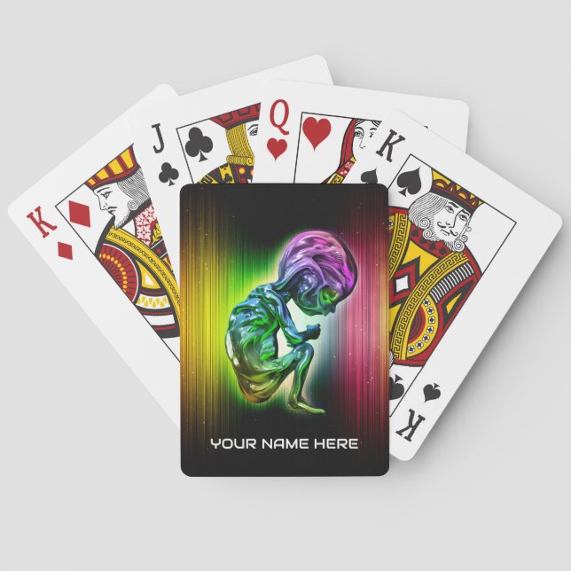 Alien hybrid embryo.  poker cards (Back)
