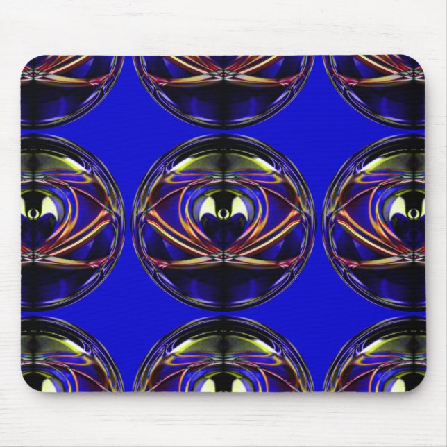 Alien-I Abstract Artistic Design Repeating Pattern Mouse Pad (Front)