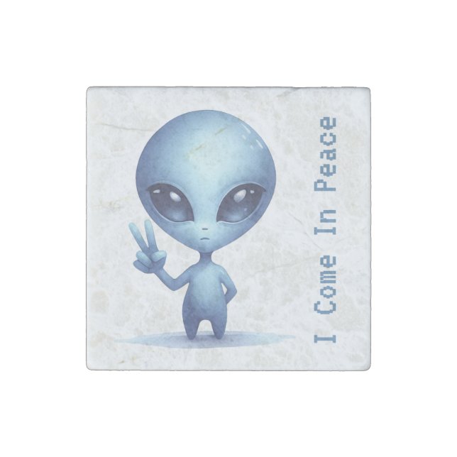 Alien – I Come In Peace   Stone Magnet (Front)
