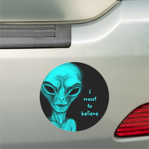 Alien  I want to believe Car Magnet