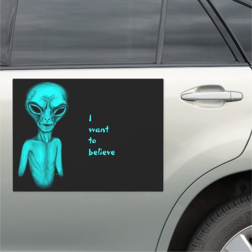 Alien  I want to believe Car Magnet
