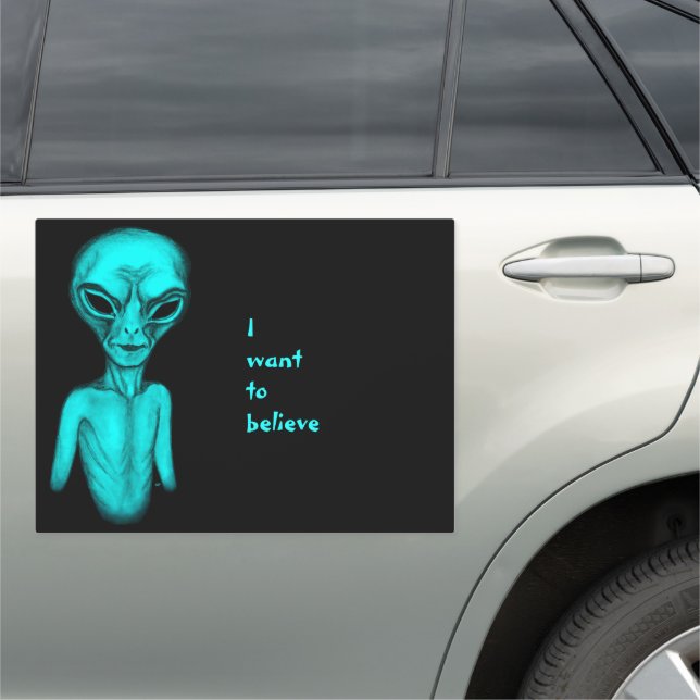 Alien , I want to believe Car Magnet (In Situ)