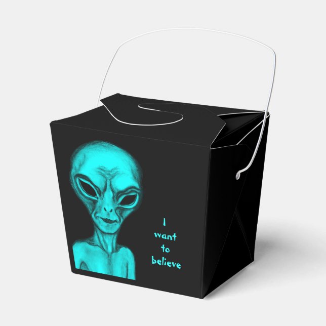 Alien , I want to believe Favor Boxes (Front Side)