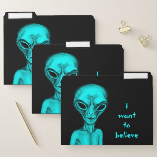 Alien  I want to believe File Folder