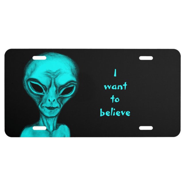 Alien , I want to believe License Plate (Front)
