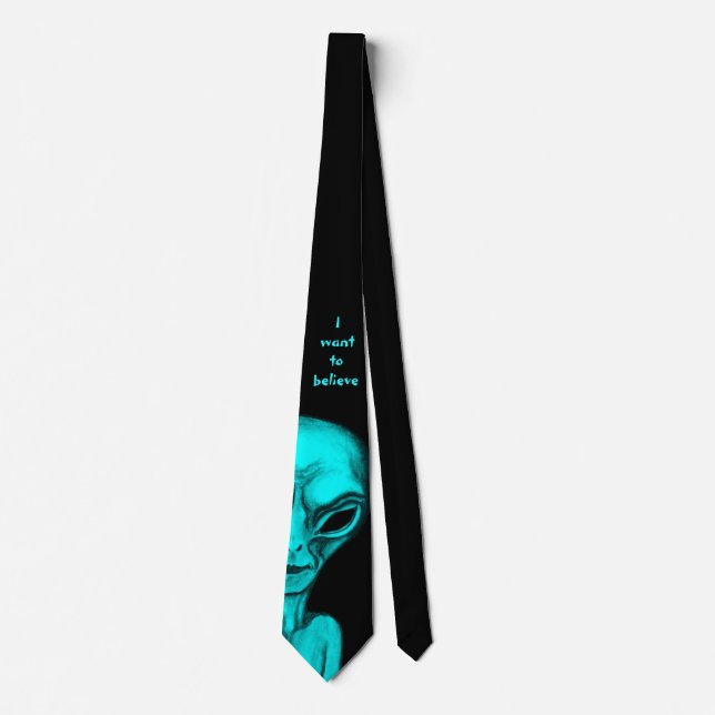 Alien , I want to believe  Neck Tie (Front)