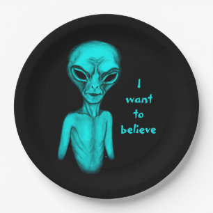 Alien , I want to believe Paper Plates