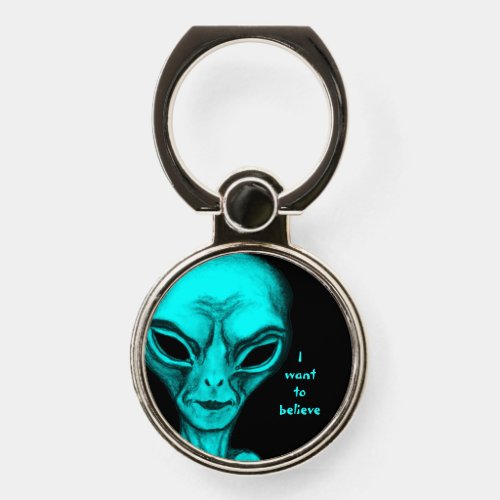 Alien  I want to believe Phone Ring Stand