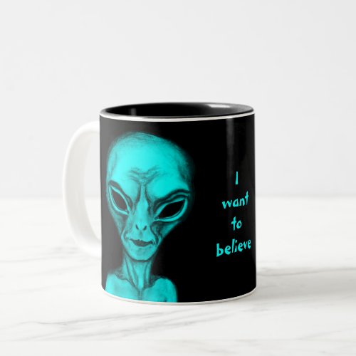 Alien  I want to believe Two_Tone Coffee Mug