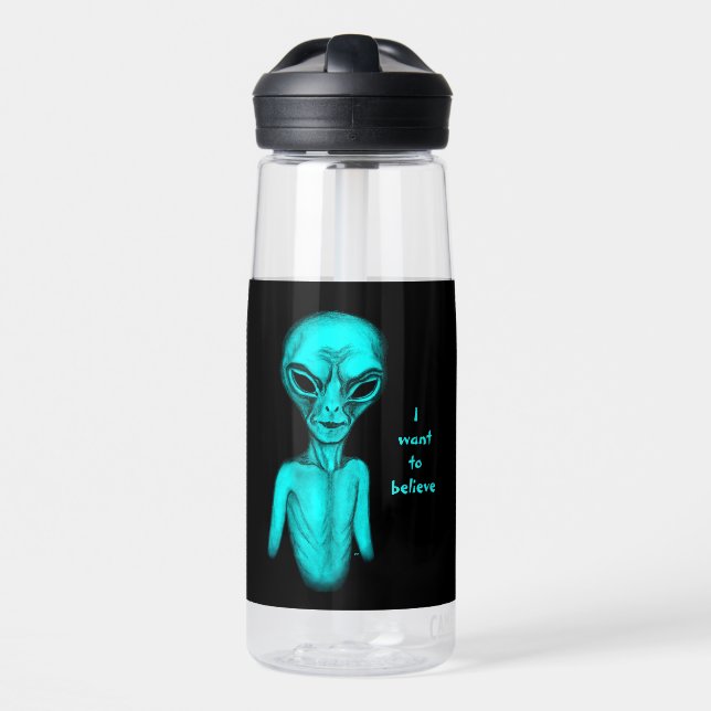 Alien , I want to believe Water Bottle (Front)