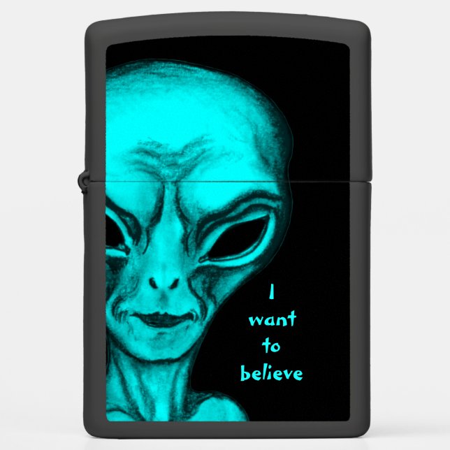 Alien , I want to believe Zippo Lighter (Front)