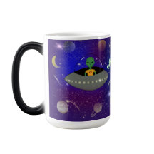 Alien in a Spaceship Wearing a New Mexico t-shirt