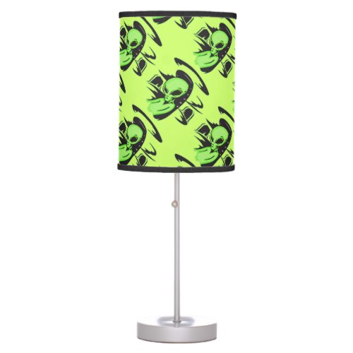 Alien In Flying Saucer Table Lamp