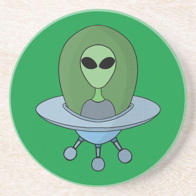 Alien in his little spaceship coaster (Front)