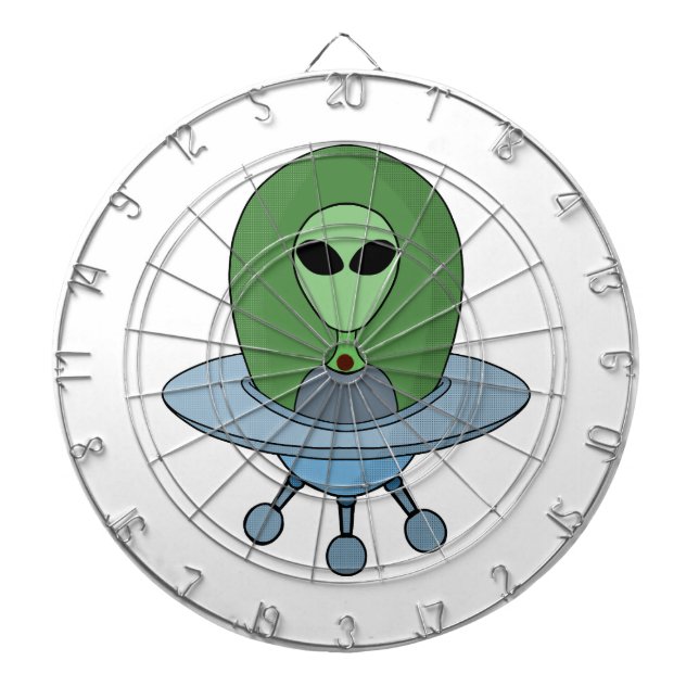 Alien in his little spaceship dart board (Front)