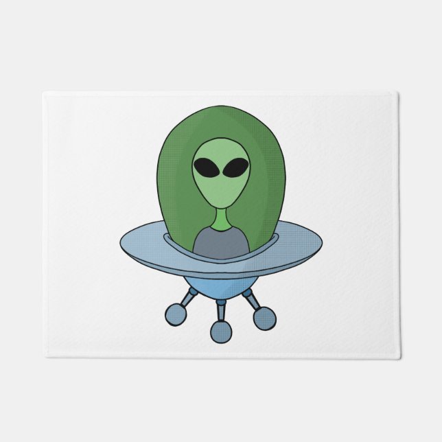 Alien in his little spaceship doormat (Front)