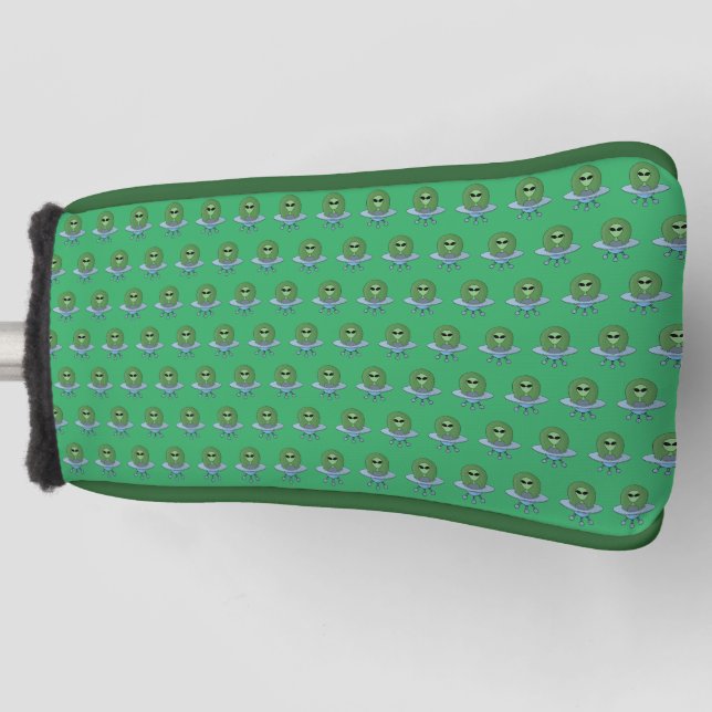 Alien in his little spaceship golf head cover (Front)