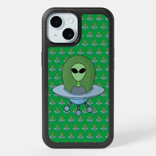 Alien in his little spaceship iPhone 15 case