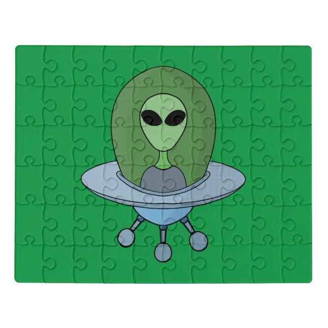 Alien in his little spaceship jigsaw puzzle (Puzzle Horizontal)