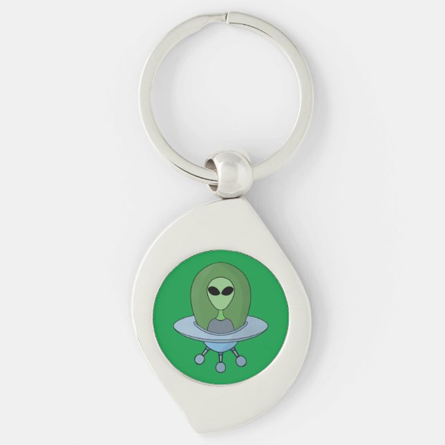 Alien in his little spaceship keychain (Front)