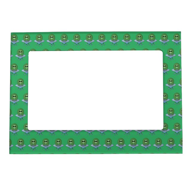 Alien in his little spaceship magnetic frame (Front)