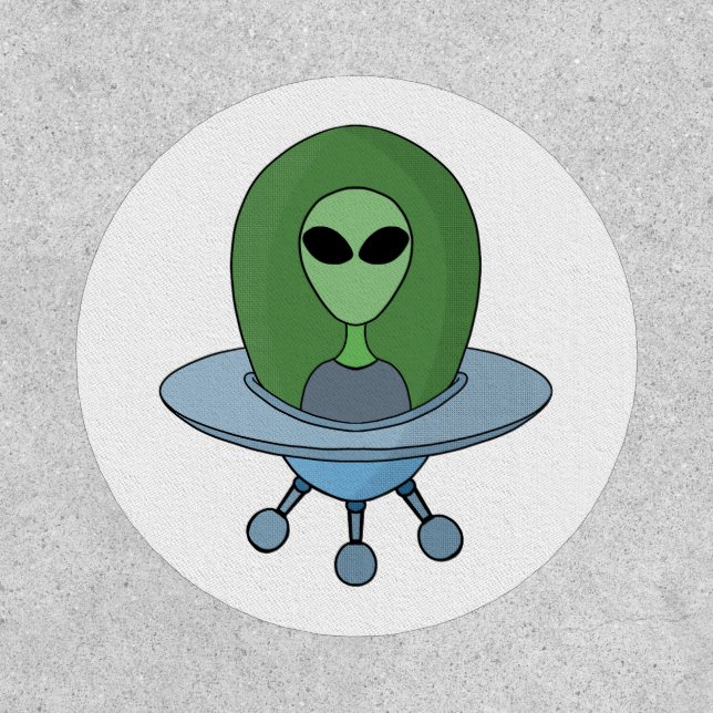 Alien in his little spaceship patch (Front)