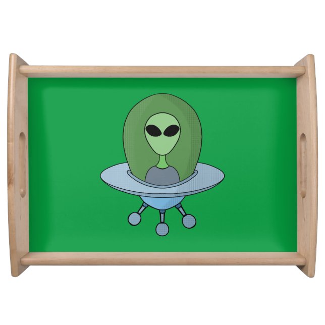 Alien in his little spaceship serving tray (Front)