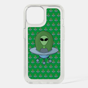 Alien in his little spaceship iPhone 15 case