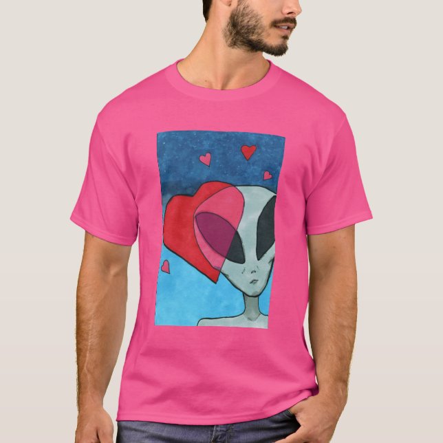 Alien in Love T-Shirt (Front)