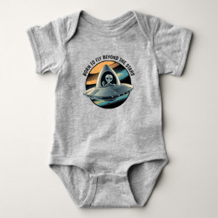 Alien in Spaceship Baby Bodysuit