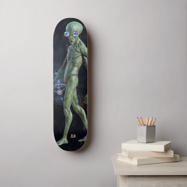 Alien In Sunglasses Dd Brand Skateboard (Wall Art)