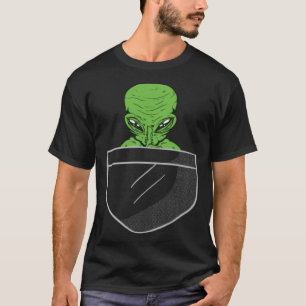 Alien In The Pocket Ufo Space Extraterrestrial T-Shirt
