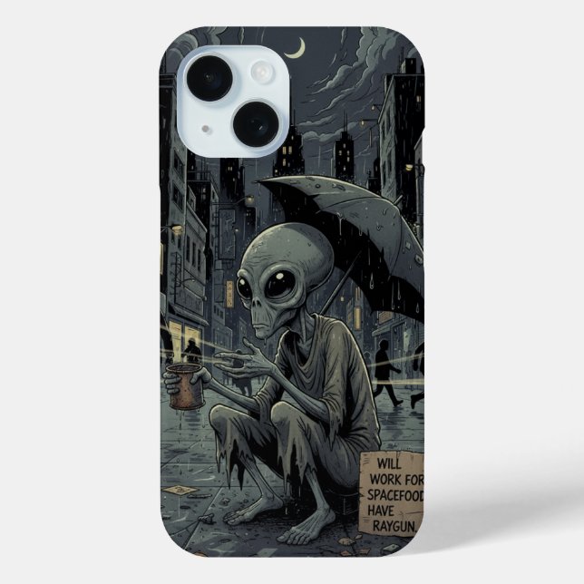 Alien in the Rain Case-Mate iPhone Case (Back)