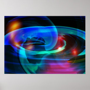 Alien Invasion Abstract Poster