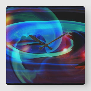 Alien Invasion Abstract Wall Clock
