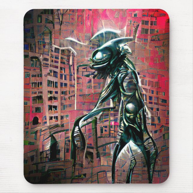Alien Invasion Apron Mouse Pad (Front)