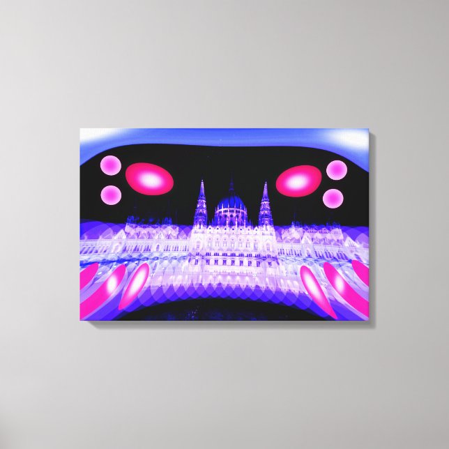 Alien invasion art canvas print (Front)