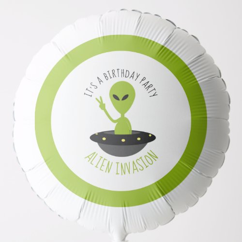 Alien Invasion Birthday Balloon