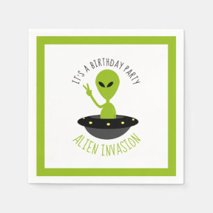 Alien Invasion, Birthday Napkins