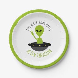 Alien Invasion, Birthday Paper Plates