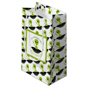 Alien Invasion, Birthday Small Gift Bag