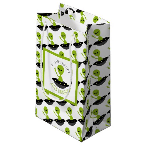 Alien Invasion Birthday Small Gift Bag