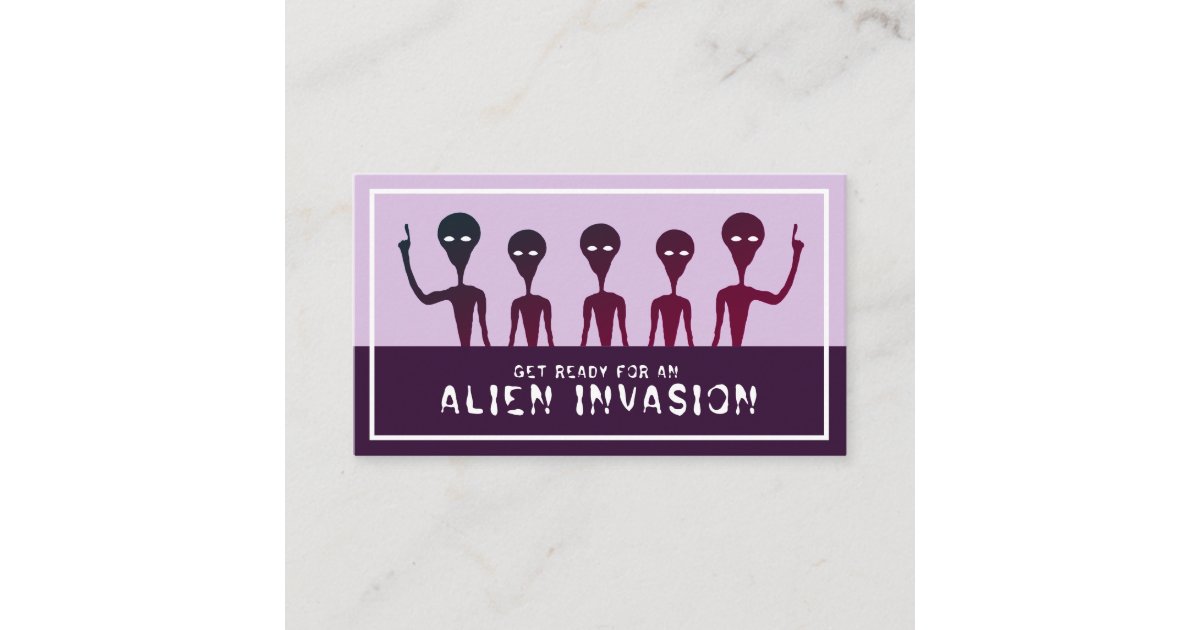 Alien Invasion, Children's Birthday Party Ticket Enclosure Card | Zazzle