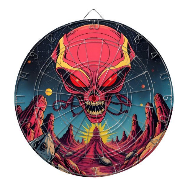 Alien Invasion  Dart Board (Front)
