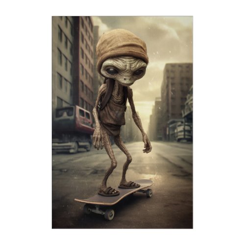 Alien Invasion on Wheels Acrylic Print